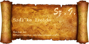 Szőke Izolda névjegykártya