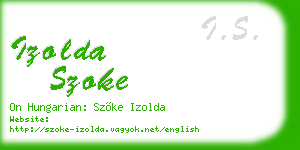 izolda szoke business card